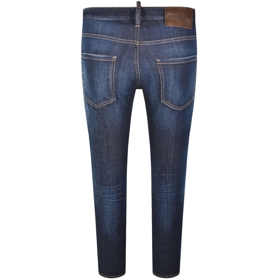 Image number 3 for DSQUARED2 Skater Jeans Dark Wash Blue