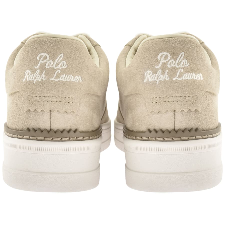 Image number 2 for Ralph Lauren Masters Court Trainers Beige