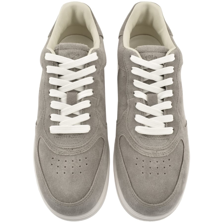 Image number 3 for Ralph Lauren Masters Court Trainers Earth Grey