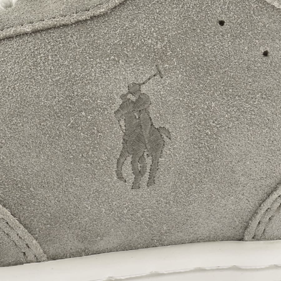 Image number 4 for Ralph Lauren Masters Court Trainers Earth Grey