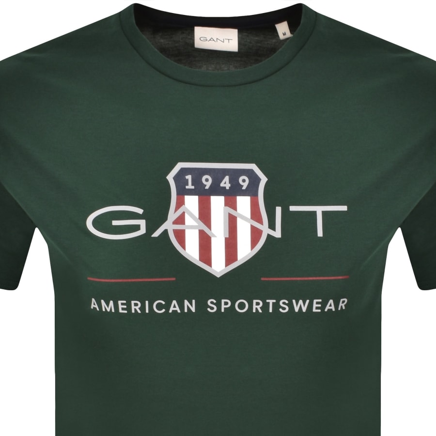 Image number 2 for Gant Original Archive Shield T Shirt Green