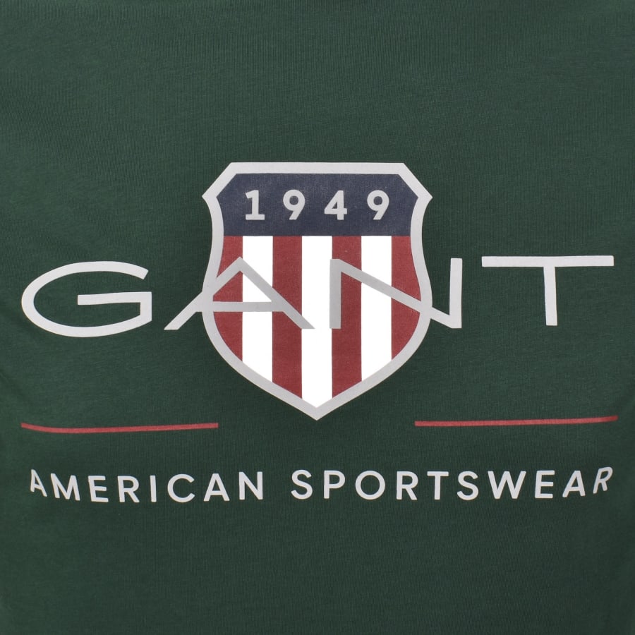 Image number 3 for Gant Original Archive Shield T Shirt Green