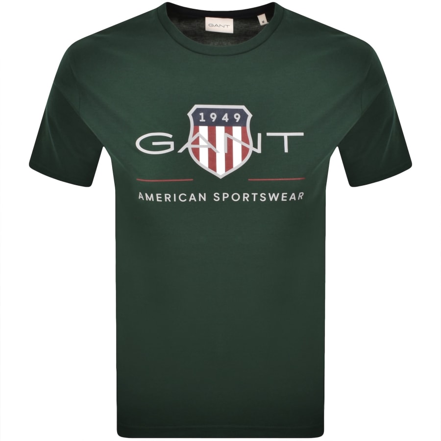 Image number 1 for Gant Original Archive Shield T Shirt Green