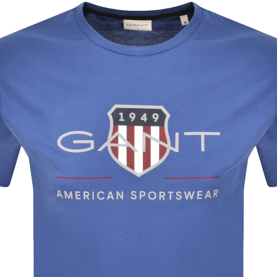 Image number 2 for Gant Original Archive Shield T Shirt Blue
