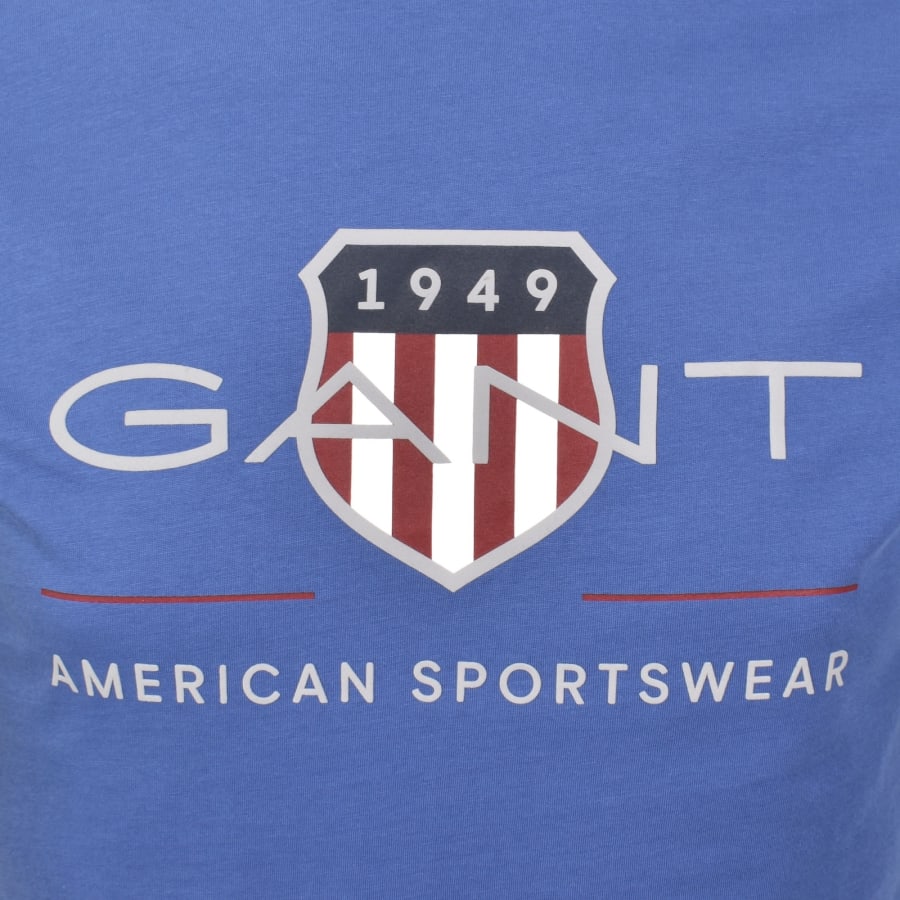 Image number 3 for Gant Original Archive Shield T Shirt Blue