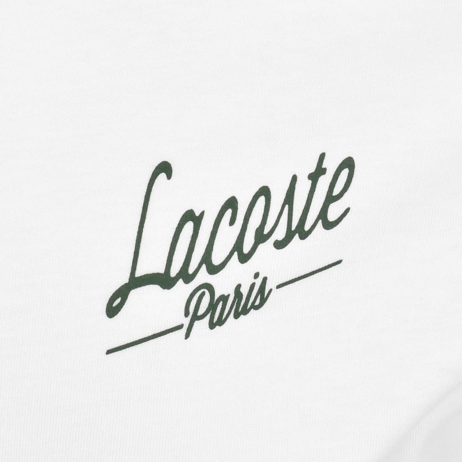 Image number 3 for Lacoste Paris Back Print T Shirt White