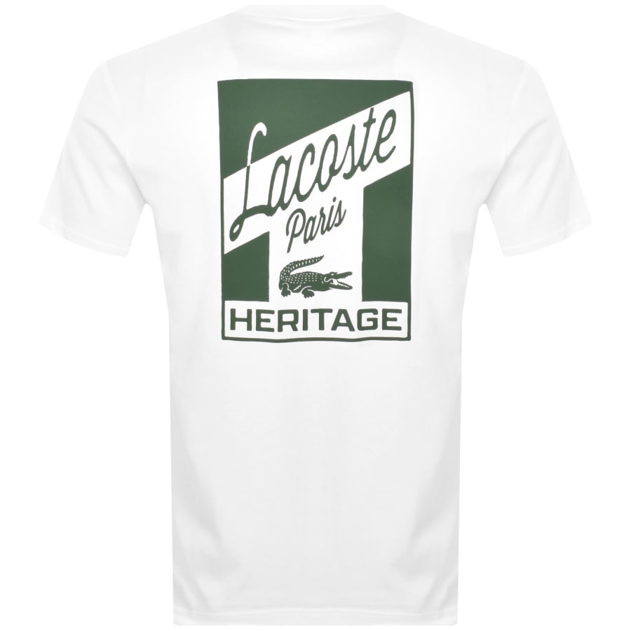 Image number 5 for Lacoste Paris Back Print T Shirt White