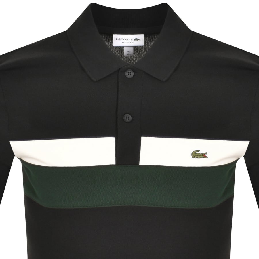 Image number 2 for Lacoste Colour Block Polo T Shirt Black