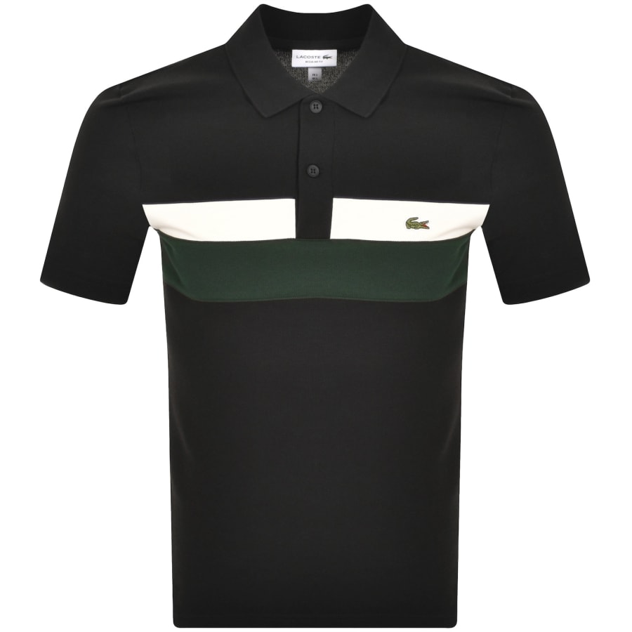 Image number 1 for Lacoste Colour Block Polo T Shirt Black