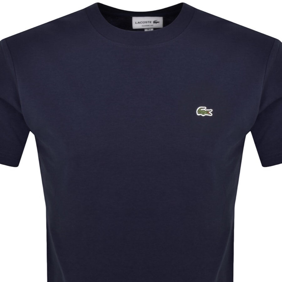 Image number 2 for Lacoste Crew Neck T Shirt Navy