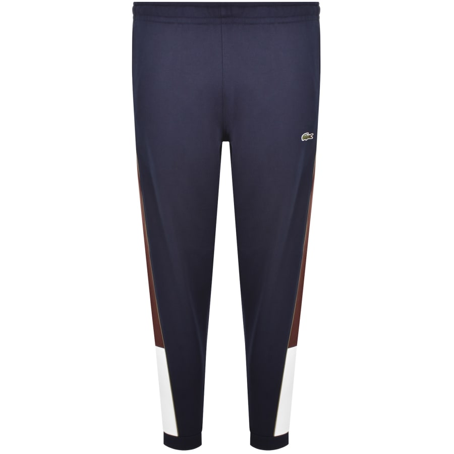 Image number 2 for Lacoste Colour Block Joggers Navy