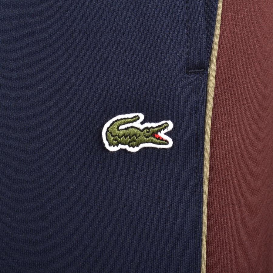 Image number 4 for Lacoste Colour Block Joggers Navy