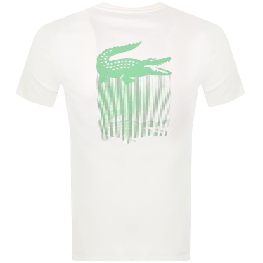 Image number 5 for Lacoste Back Blur Logo T Shirt White