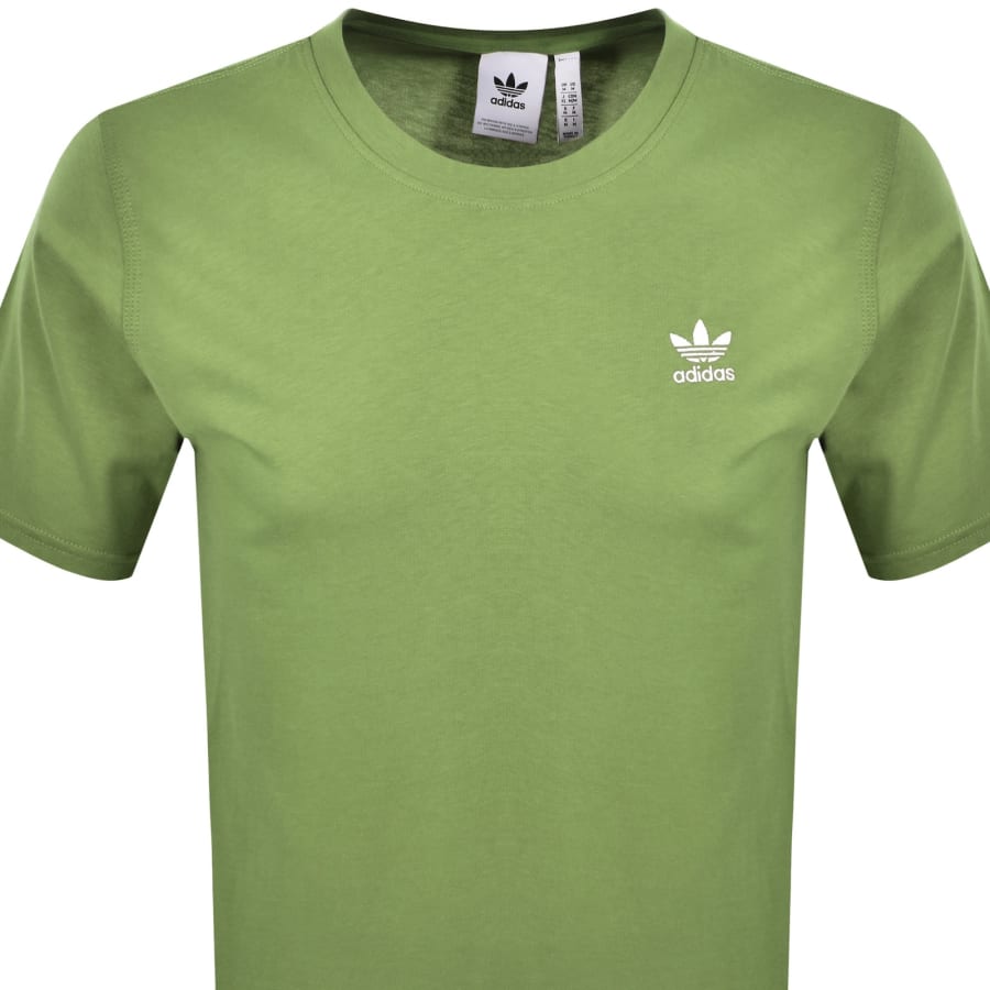 Image number 2 for adidas Trefoil Essential T Shirt Olive Green