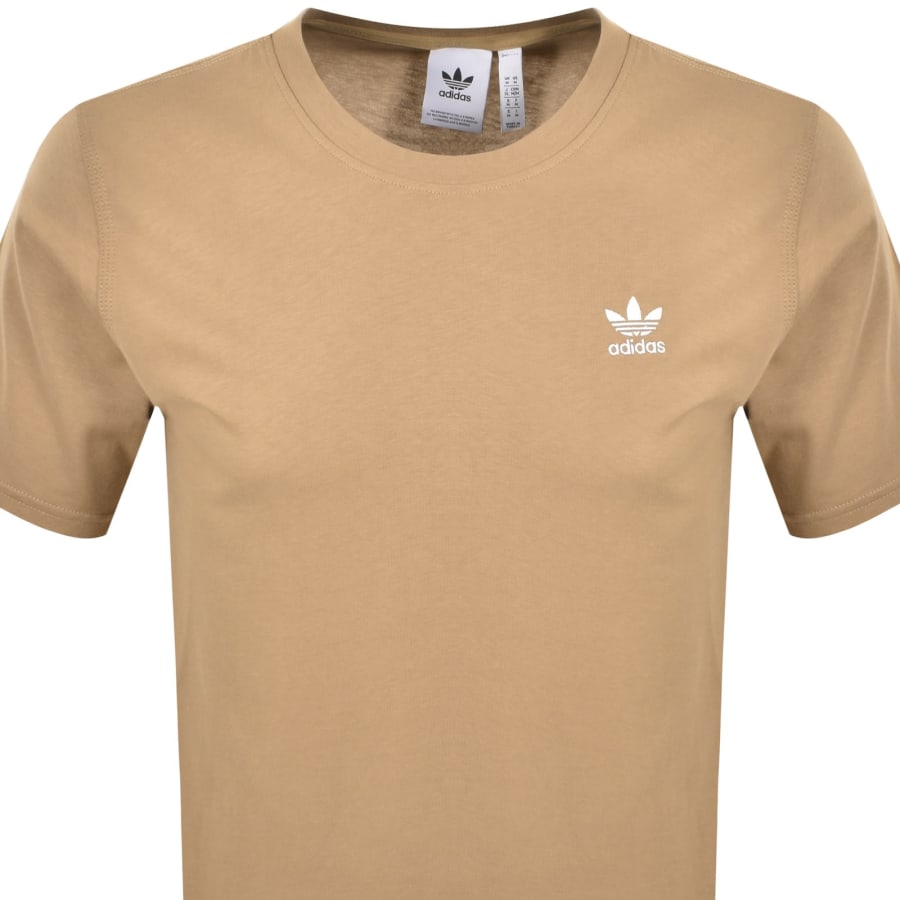 Image number 2 for adidas Trefoil Essential T Shirt Brown
