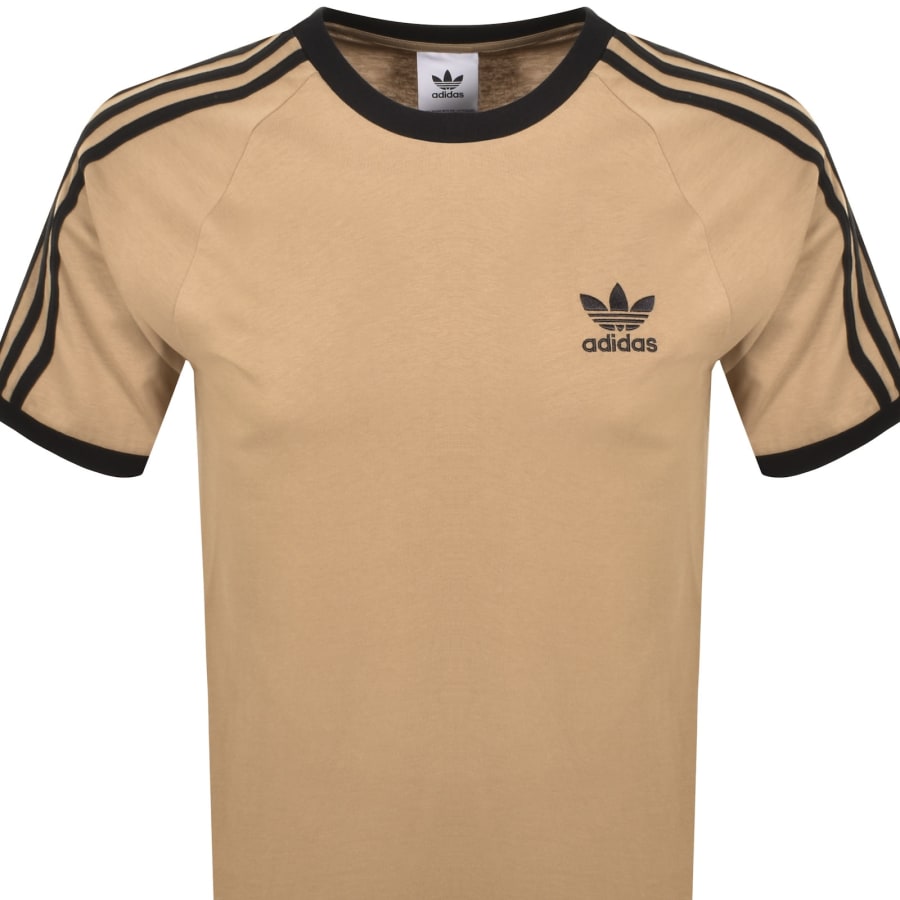 Image number 2 for adidas Originals 3 Stripes T Shirt Brown