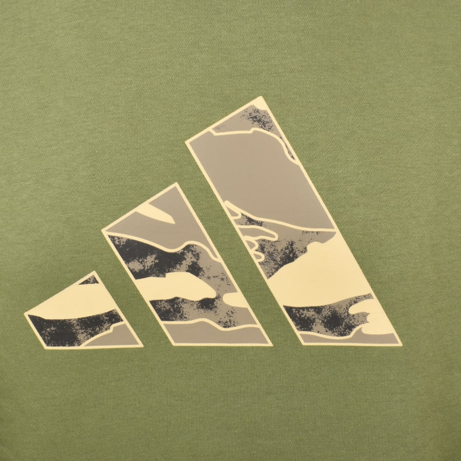 Image number 3 for adidas Sportswear Camo Logo Hoodie Green