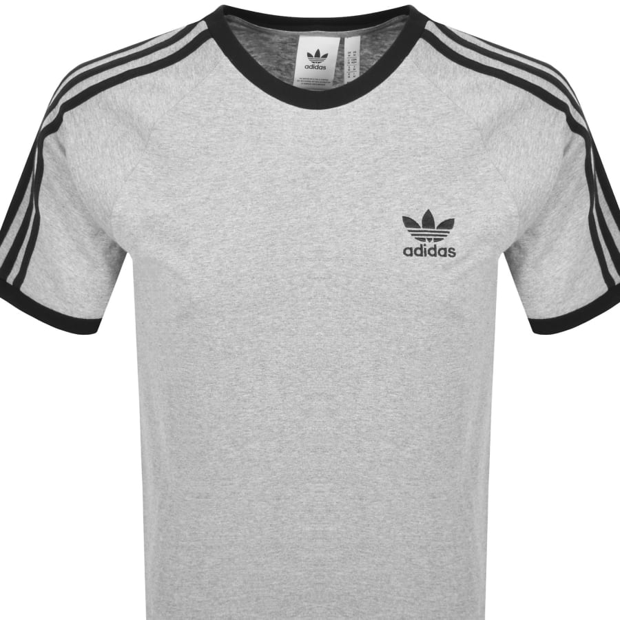 Image number 2 for adidas Originals 3 Stripes T Shirt Grey Heather