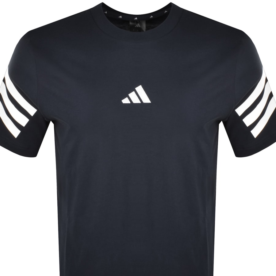 Image number 2 for adidas Sportswear 3 Stripes T Shirt Navy