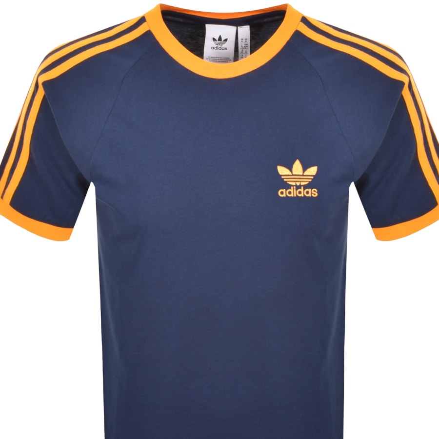 Image number 2 for adidas Originals 3 Stripes T Shirt Night Indigo