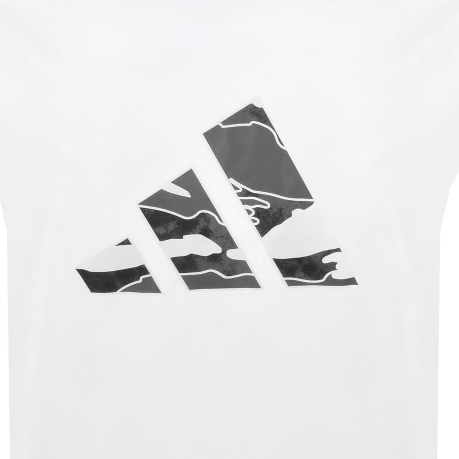 Image number 3 for adidas Sportswear Camo Logo T Shirt White