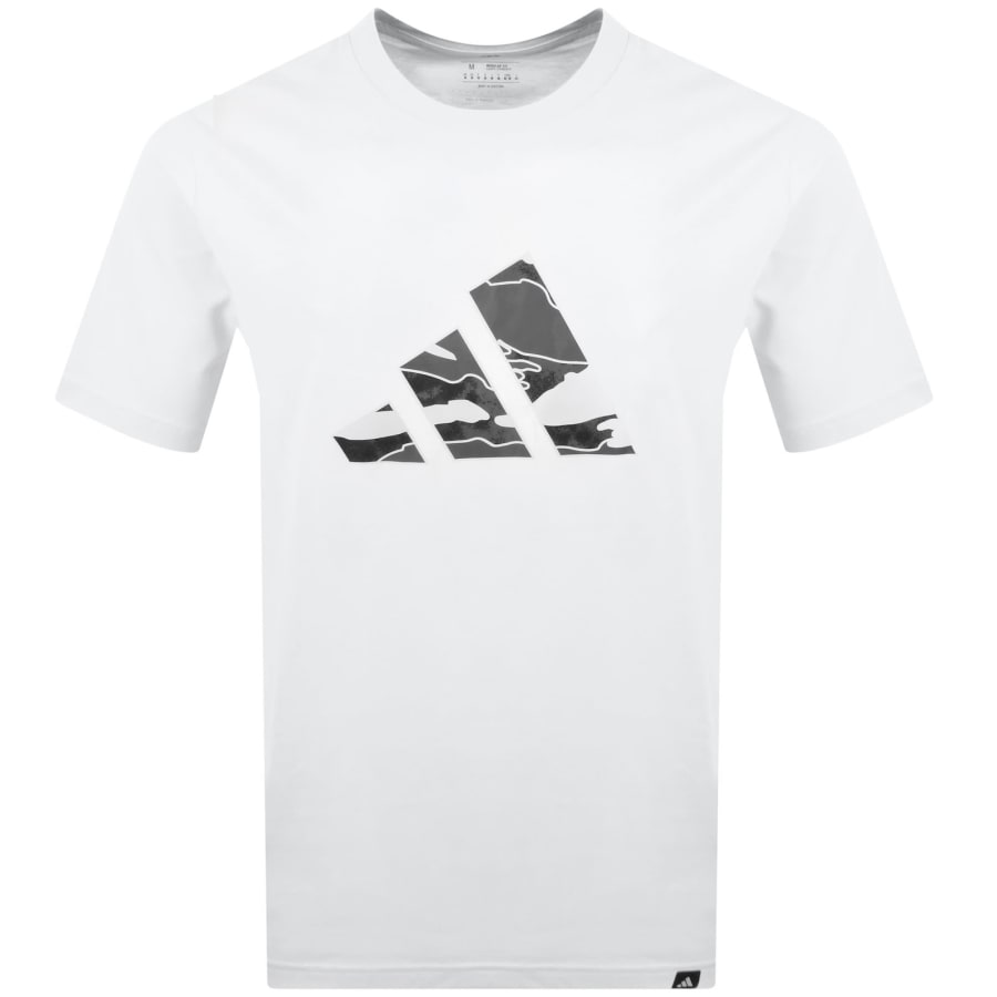 Image number 1 for adidas Sportswear Camo Logo T Shirt White