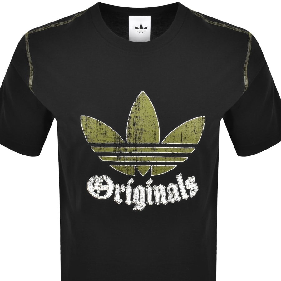 Image number 2 for adidas Originals Trefoil Graphic T Shirt Black