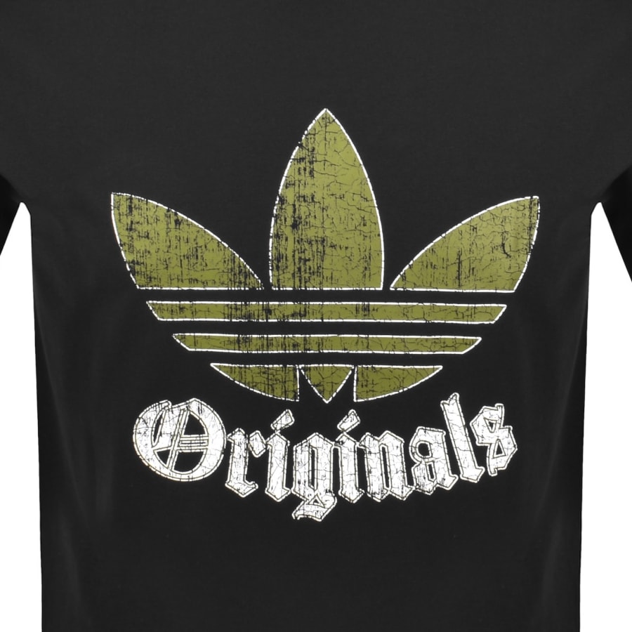 Image number 3 for adidas Originals Trefoil Graphic T Shirt Black