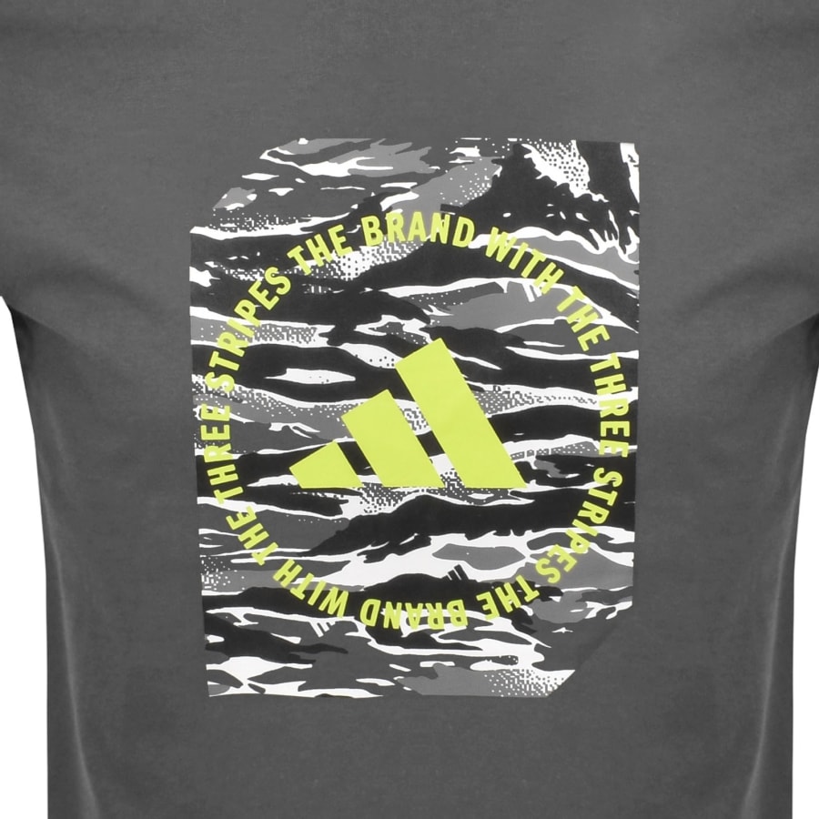 Image number 3 for adidas Sportswear Camo Box T Shirt Grey