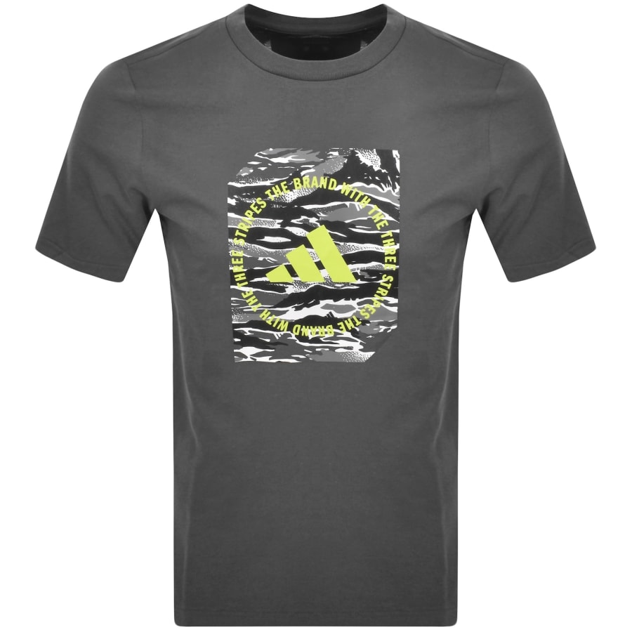 Image number 1 for adidas Sportswear Camo Box T Shirt Grey