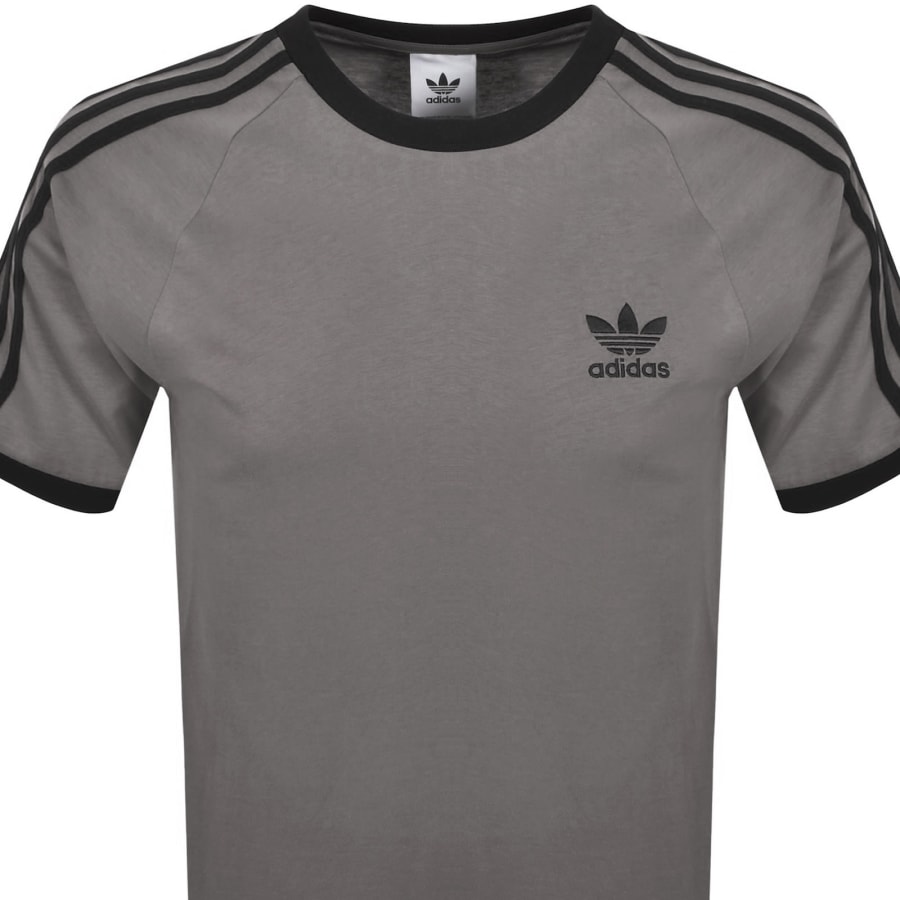 Image number 2 for adidas Originals 3 Stripes T Shirt Grey