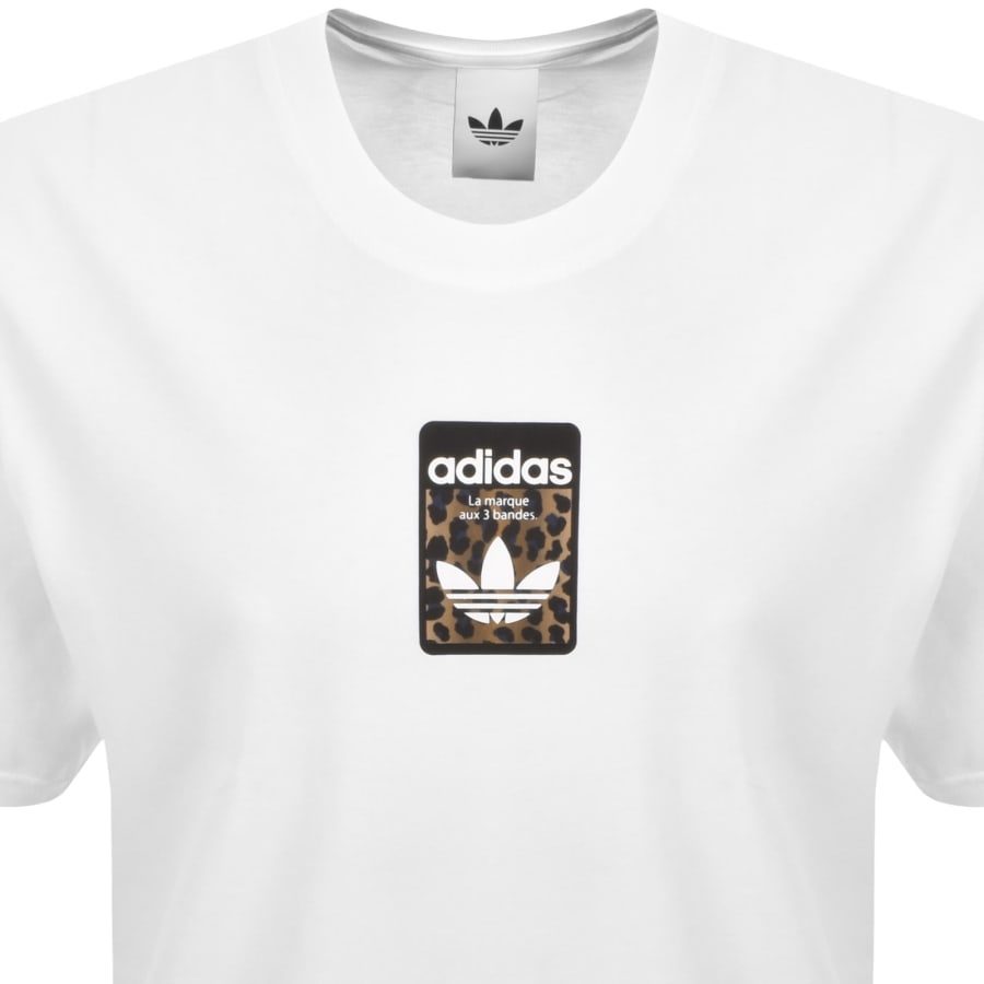 Image number 2 for adidas Originals Leo Oversized T Shirt White