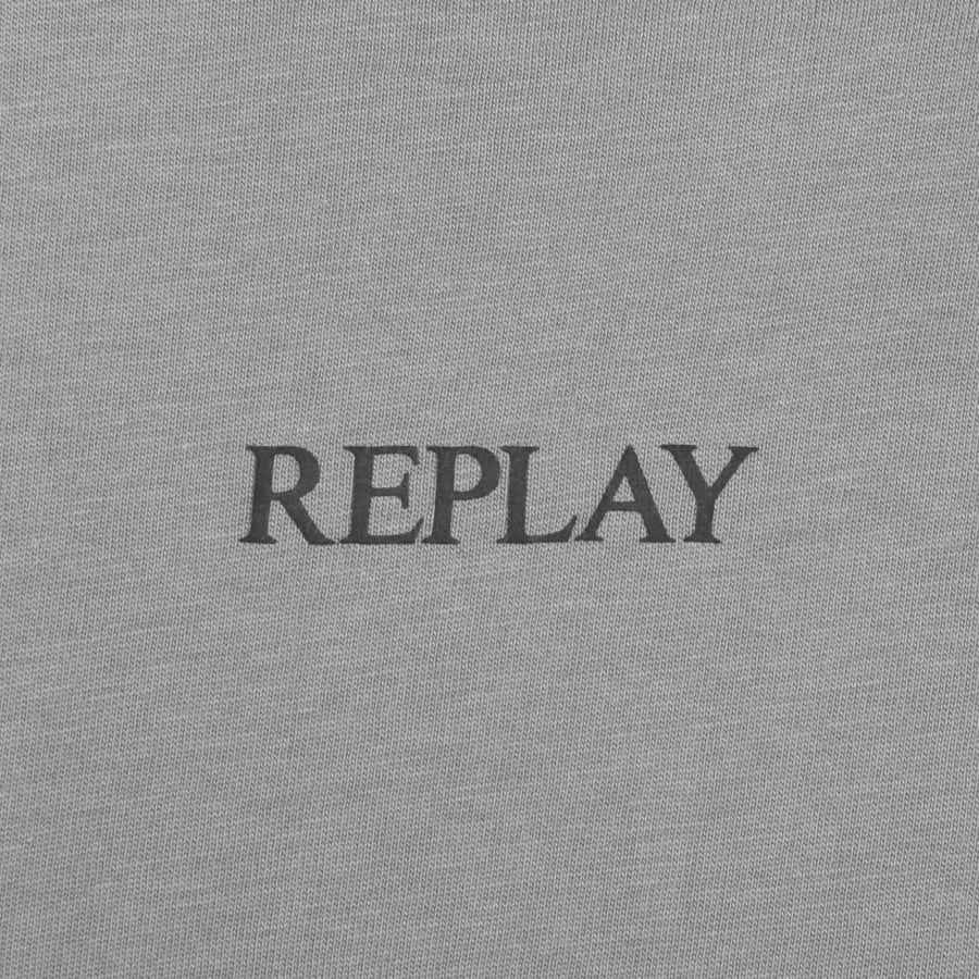Image number 3 for Replay Logo T Shirt Grey