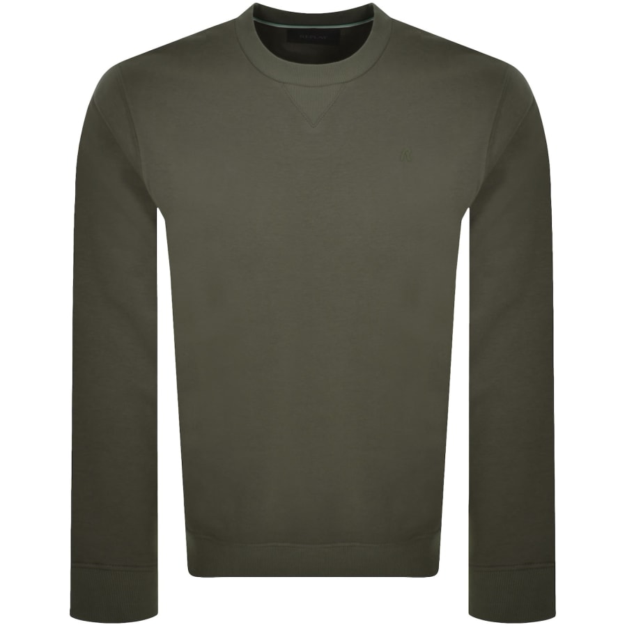 Image number 1 for Replay Crew Neck Sweatshirt Green