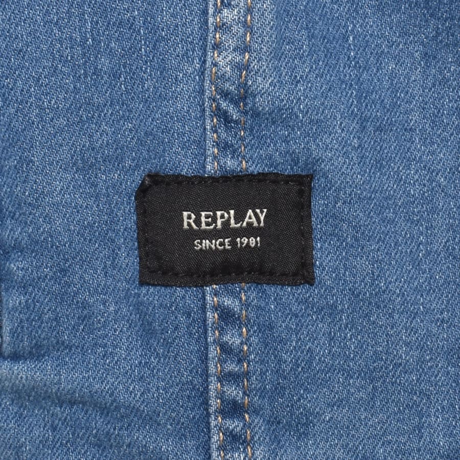 Image number 5 for Replay Denim Jacket Medium Blue