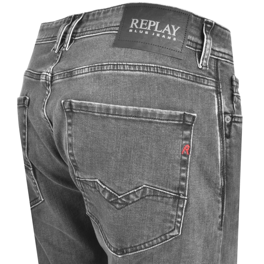 Image number 4 for Replay Comfort Fit Rocco Jeans Mid Wash Grey