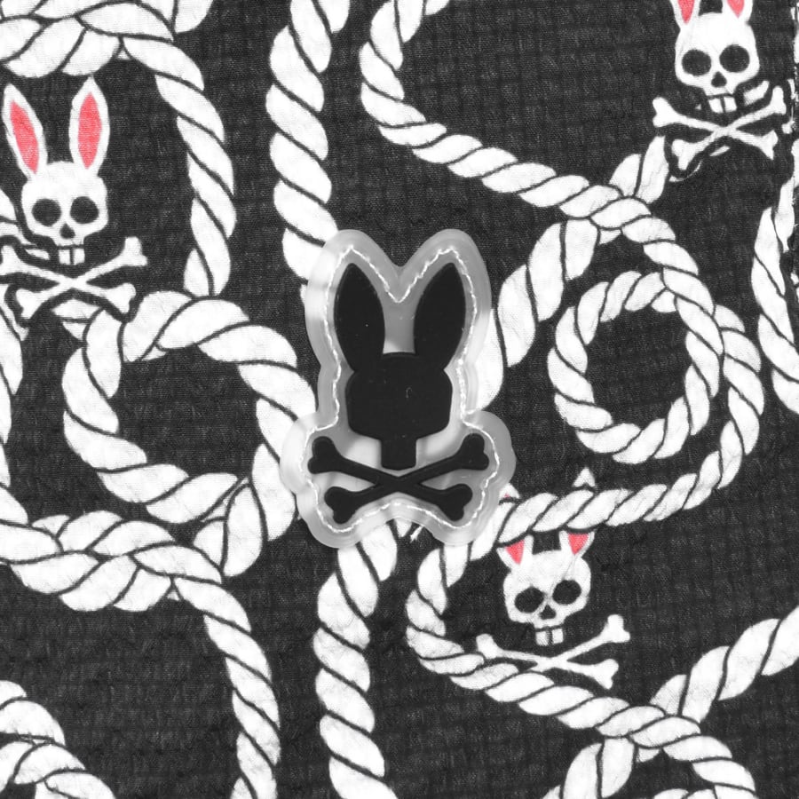 Image number 3 for Psycho Bunny Cyrus Print Swim Shorts Black