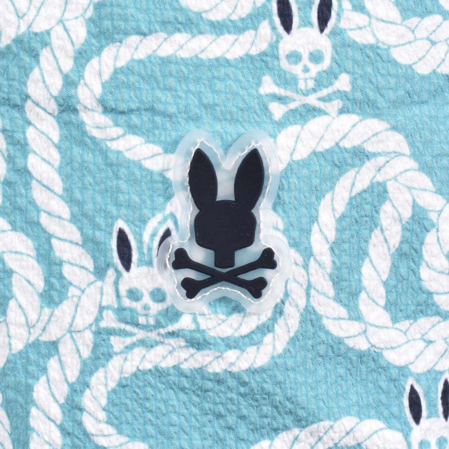 Image number 3 for Psycho Bunny Cyrus Print Swim Shorts Blue