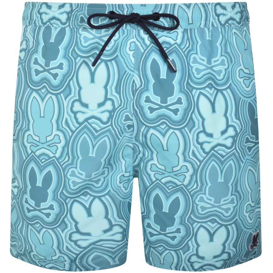 Image number 1 for Psycho Bunny Chuck Lightweight Swim Shorts Blue