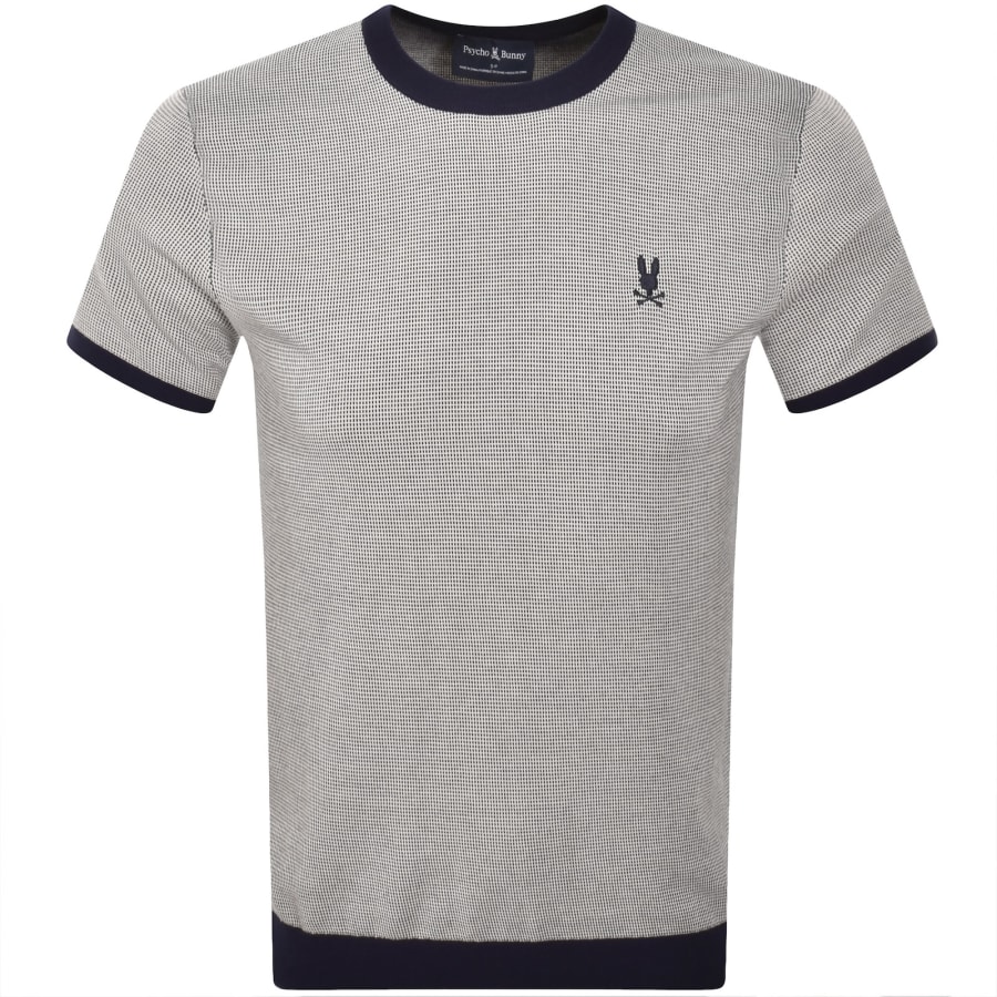 Image number 1 for Psycho Bunny Jacquared Knit T Shirt Blue