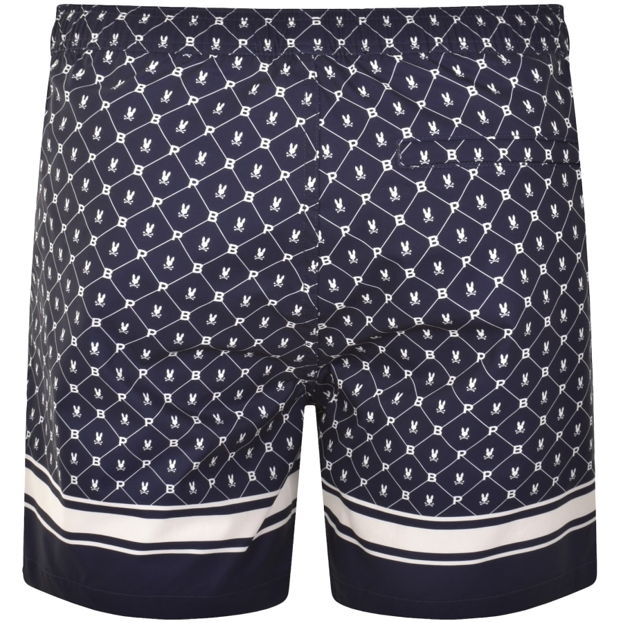 Image number 2 for Psycho Bunny Hunter Print Swim Shorts Blue