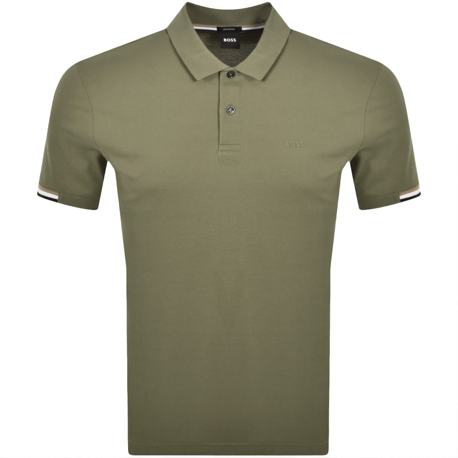 Image number 1 for BOSS Parlay 147 Mercerised Polo Green