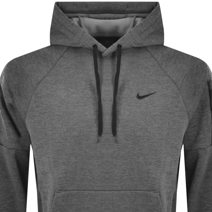 Image number 2 for Nike Training Pullover Logo Hoodie Grey