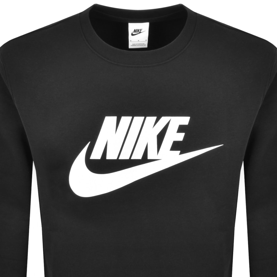 Image number 2 for Nike Club Crew Neck Sweatshirt Black
