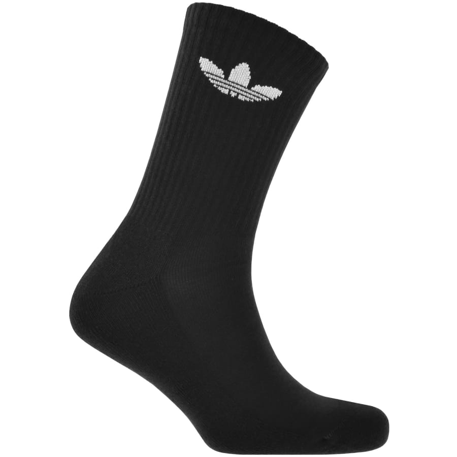 Image number 2 for adidas Originals 6 Pack Crew Socks Black