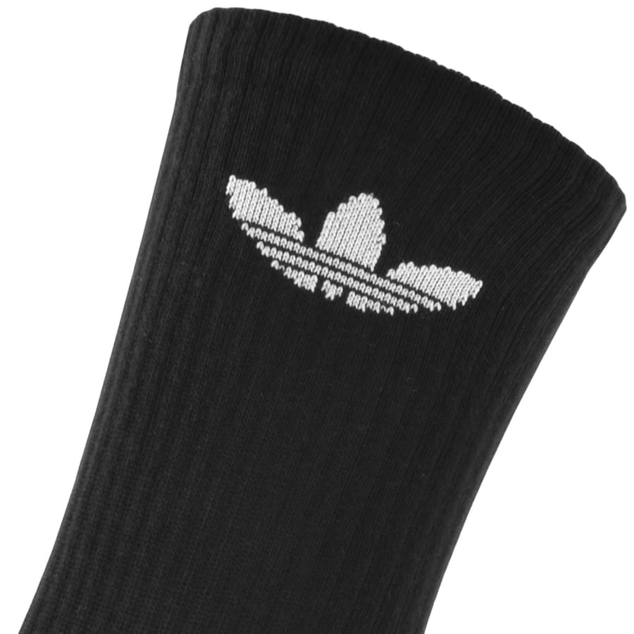 Image number 3 for adidas Originals 6 Pack Crew Socks Black