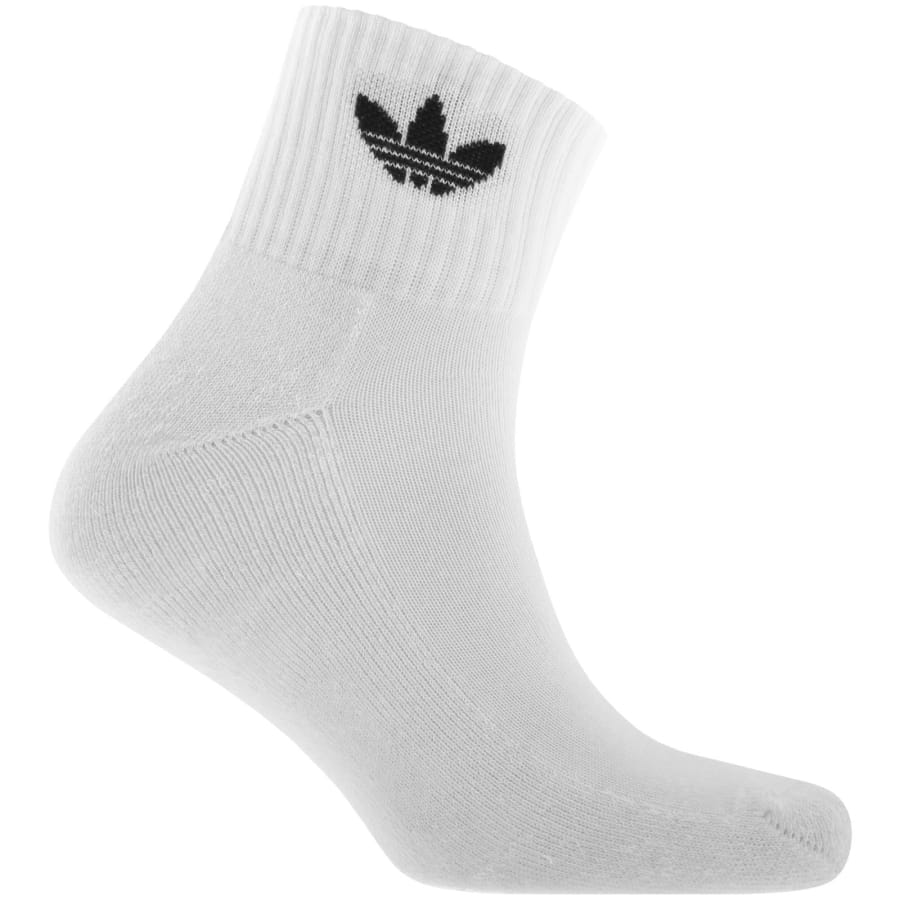 Image number 2 for adidas Originals 6 Pack Mid Ankle Socks White