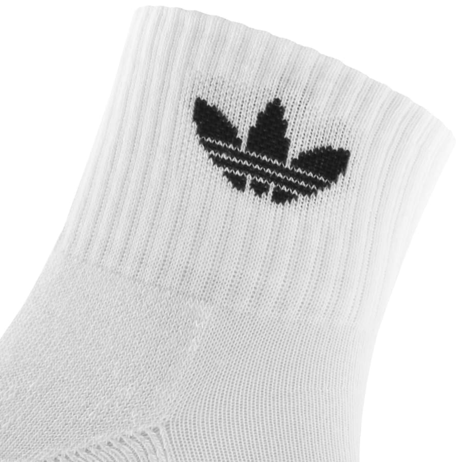 Image number 3 for adidas Originals 6 Pack Mid Ankle Socks White