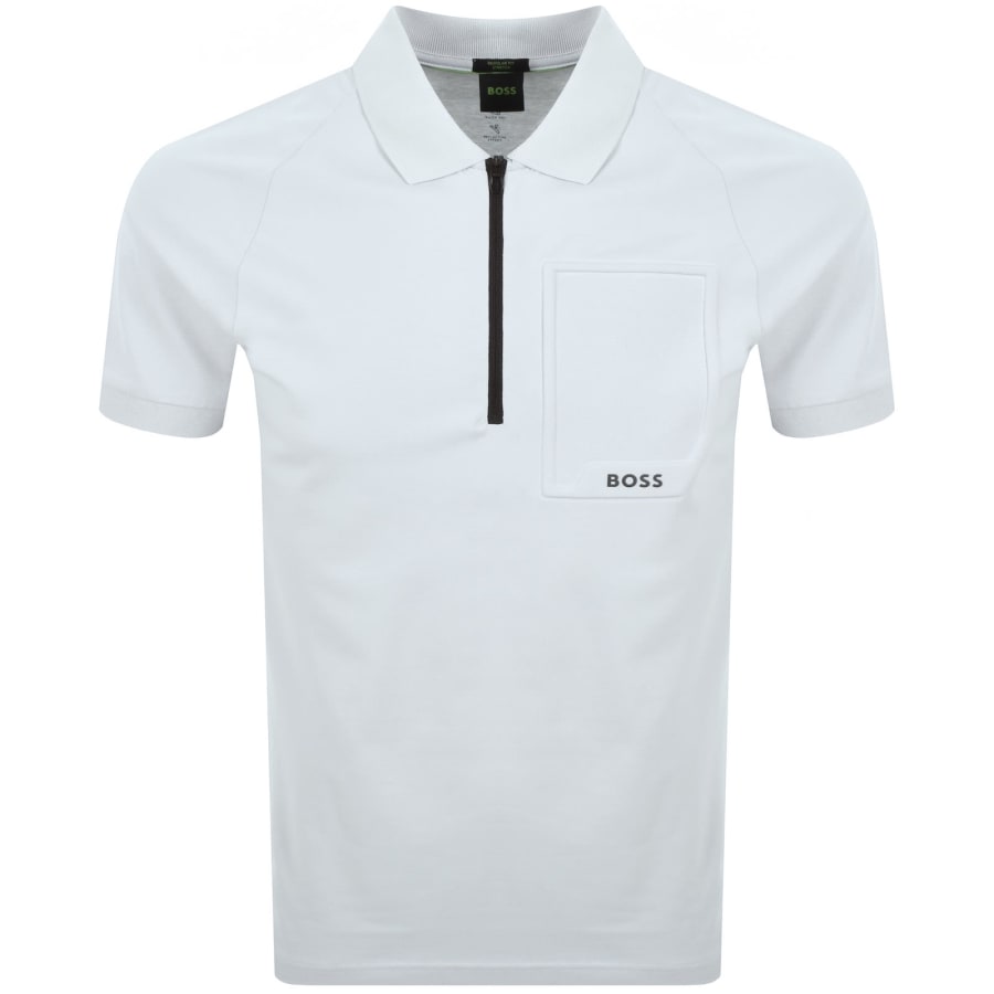Image number 1 for BOSS Urban Tech Polo T Shirt Grey