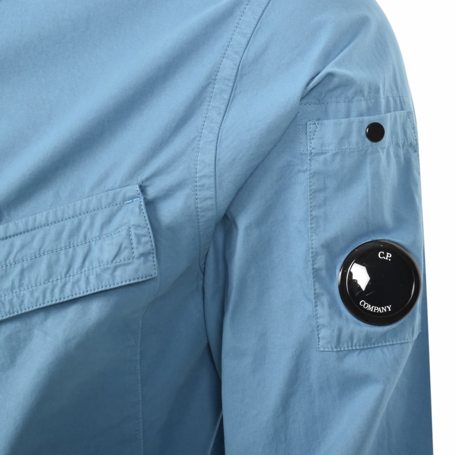 Image number 4 for CP Company Gabardine Overshirt Blue